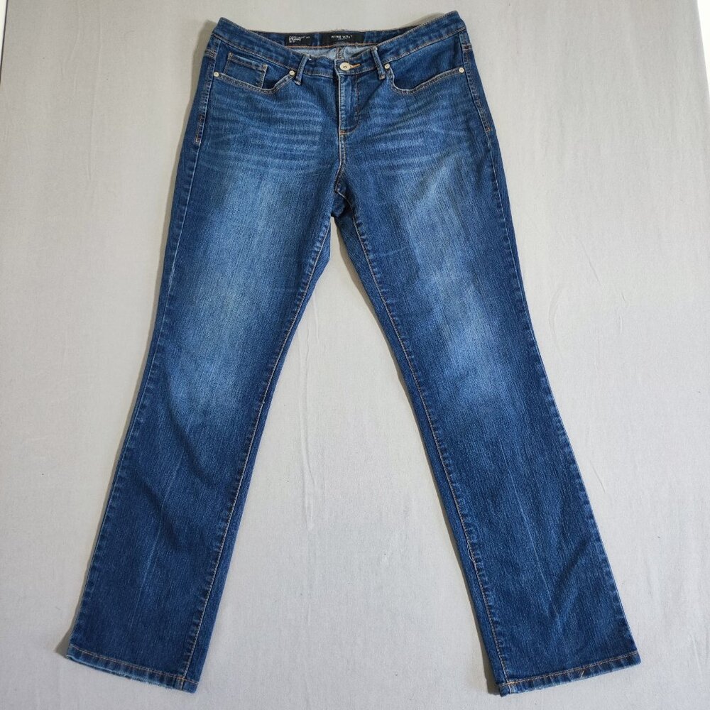 Nine West jeans women's size 12 ink blue colour Date Night Fit Straight leg
